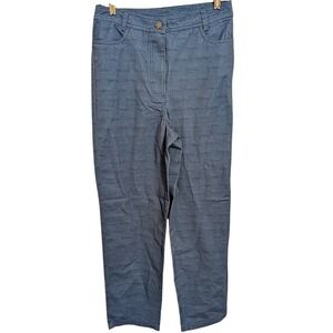 The‎ Fifth Label Sequel Pants Women's M/6 Cornflower Stamp All Over Logo Denim